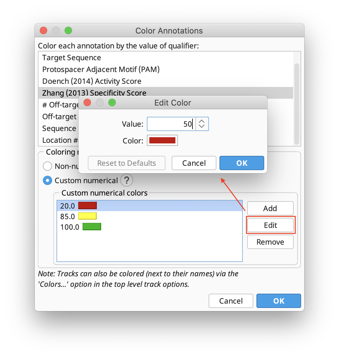 Edit Activity Score