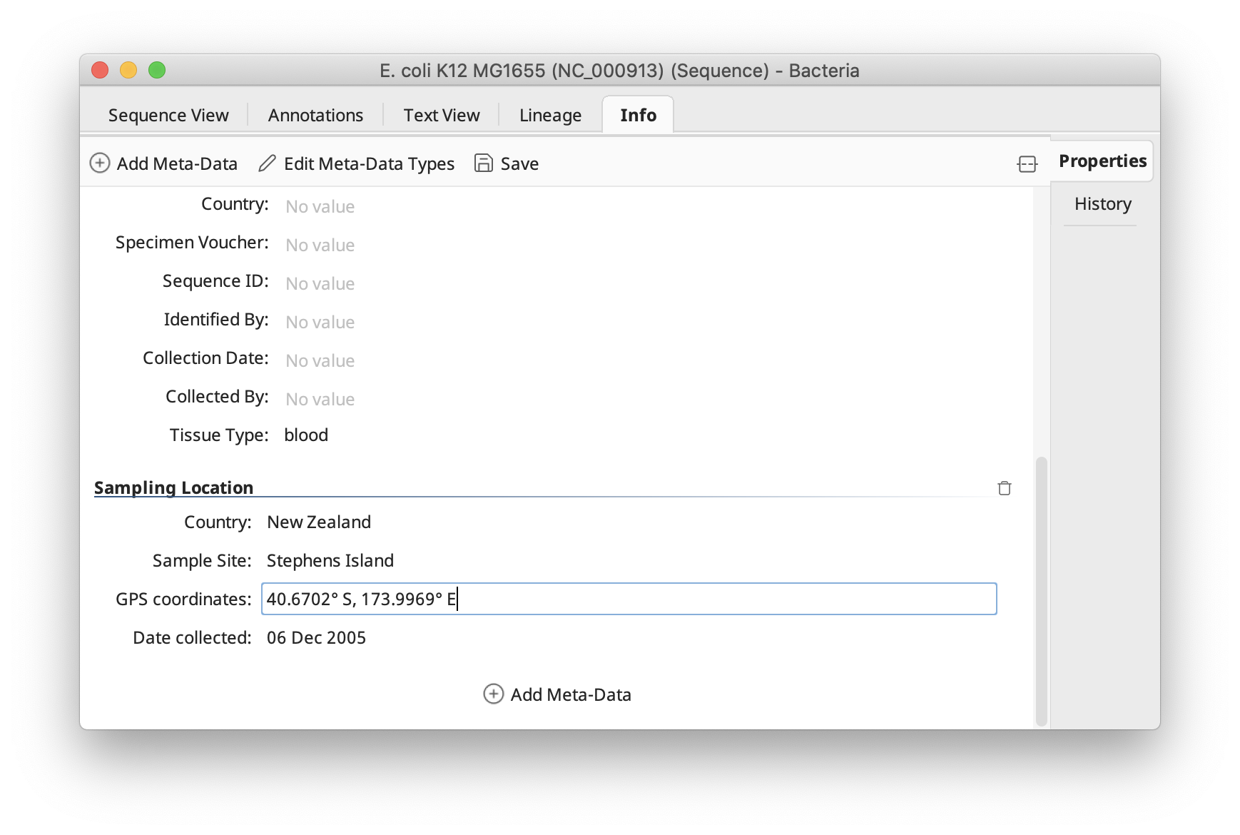 How do I add custom metadata fields to my sequence? – Geneious